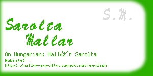 sarolta mallar business card